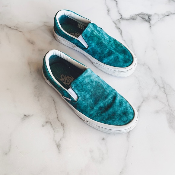 teal velvet vans